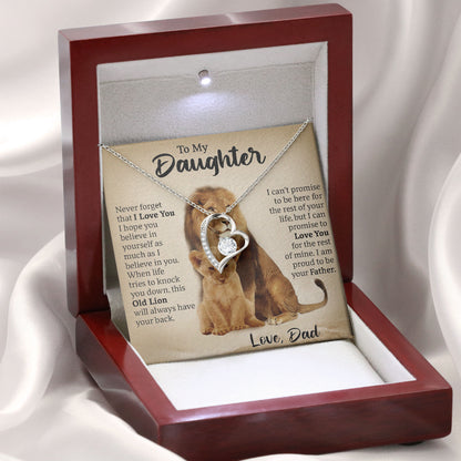 To My Daughter Necklace Keepsake Gift From Dad