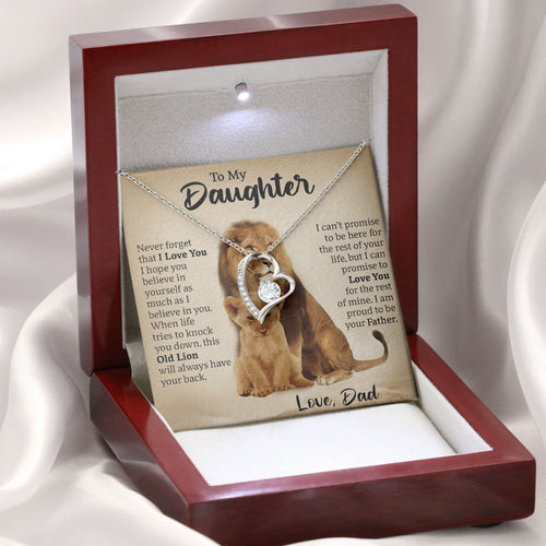 To My Daughter Necklace Keepsake Gift From Dad