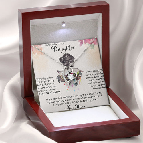 To My Beautiful Daughter Inspirational Necklace Jewelry