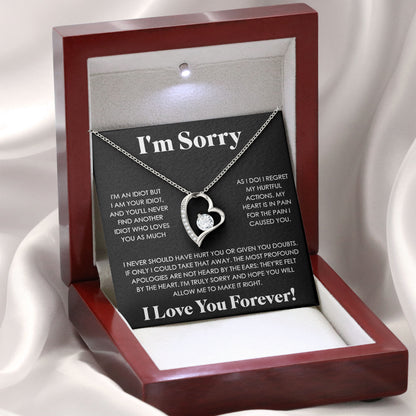 I'm Sorry Neckace with Message Card & Gift Box, Apologize Gifts