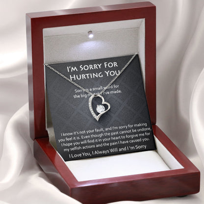 I'm Sorry For Hurting You Neckace Jewelry with Message Card & Gift Box