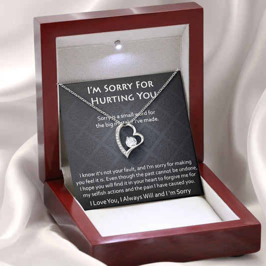 I'm Sorry For Hurting You Neckace Jewelry with Message Card & Gift Box