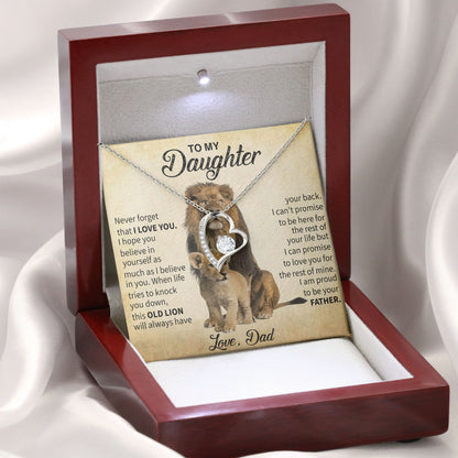 To My Daughter Love Necklace Gift From Dad