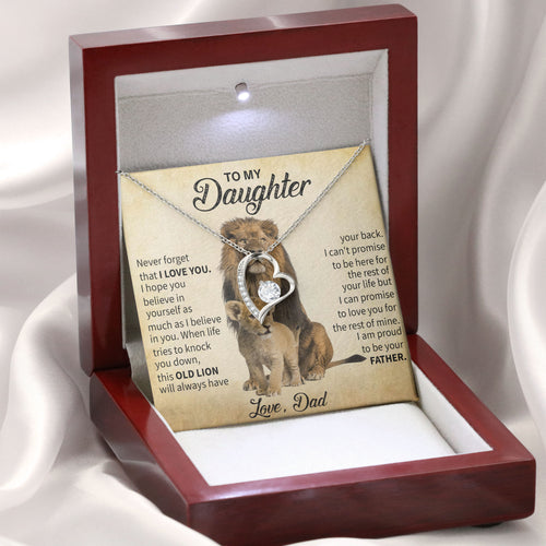 To My Daughter Love Necklace Gift From Dad