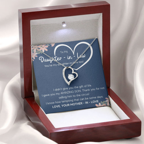 To My Daughter In Law Pendant Necklace Gift