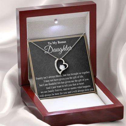 To My Bonus Daughter Sentimental Necklace