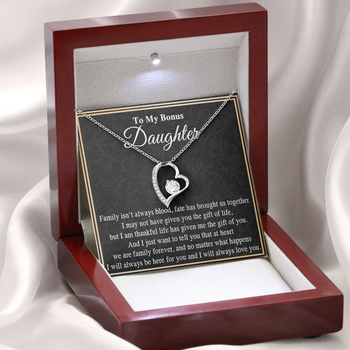 To My Bonus Daughter Sentimental Necklace