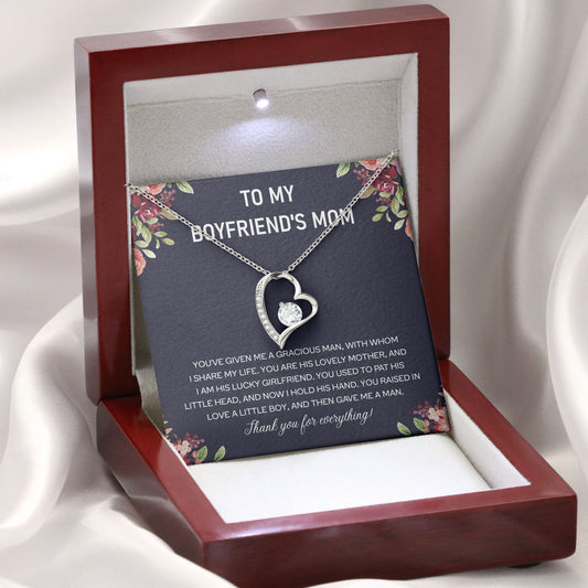 To My Boyfriend's Mom Necklace, Valentines Day, Mother's Day, Birthday Gifts