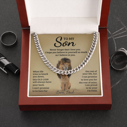 To My Son Necklace From Dad, Birthday Gift For Graduation, Valentine's Day Gifts