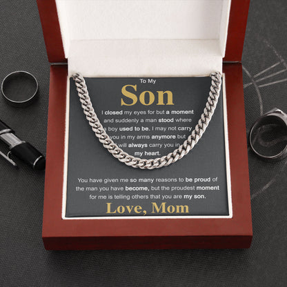 To My Son Necklace From Mom, Birthday Gifts For Graduation, Valentine's Day Gift