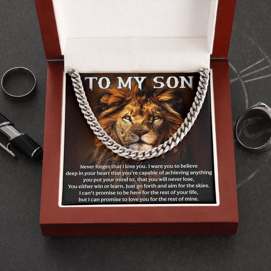 To My Son Necklace Meaningful Gift of Love and Strength