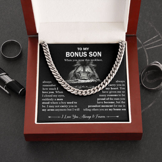 To My Bonus Son Necklace from Mom with Love