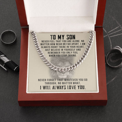 To My Son Necklace from Dad Proud Gift