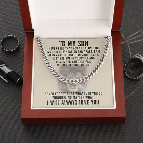 To My Son Necklace from Dad Proud Gift