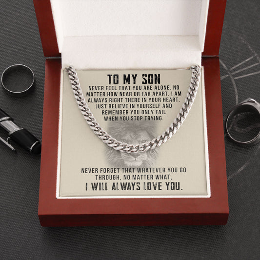 To My Son Necklace from Dad Proud Gift