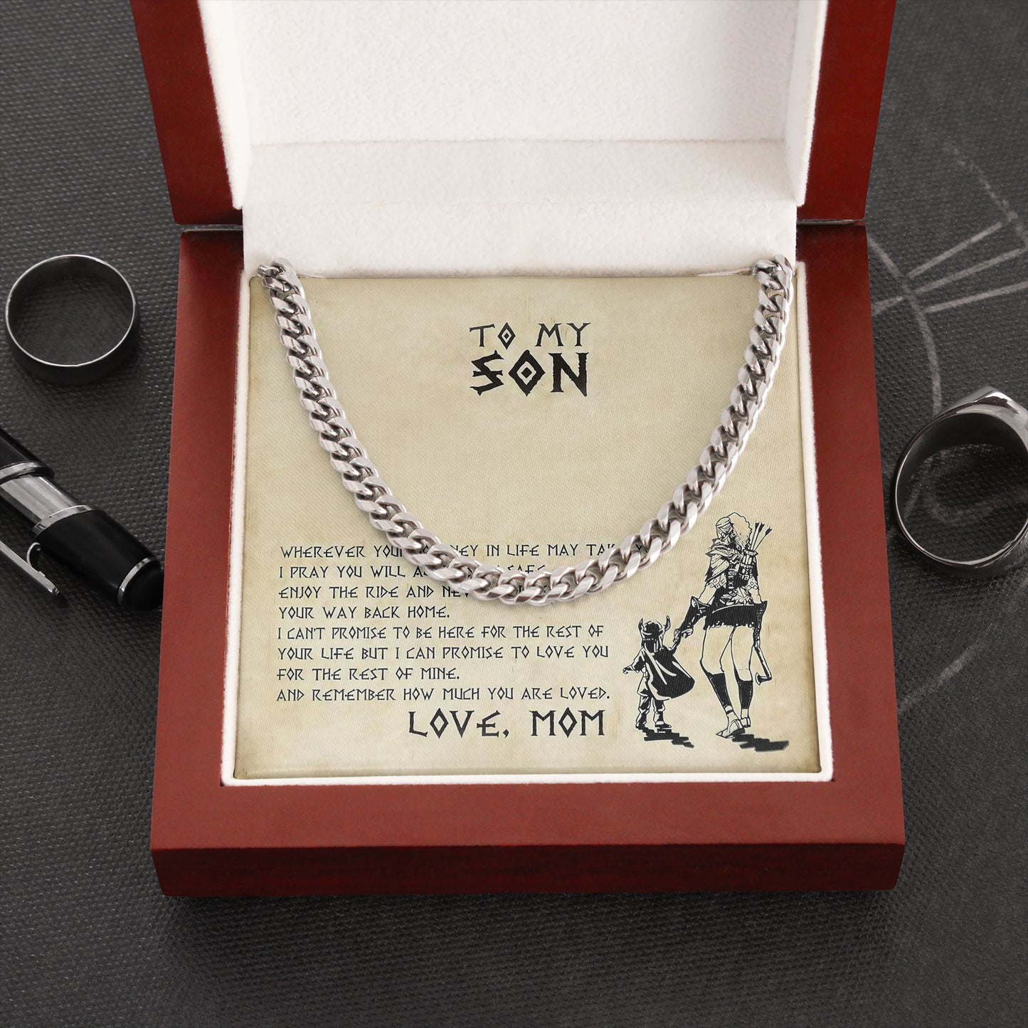 To My Son Necklace Wedding Gift from Mom