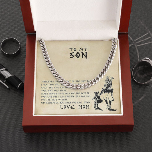 To My Son Necklace Wedding Gift from Mom