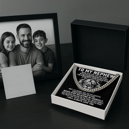 To My Nephew Necklace With Message Card Birthday Gift