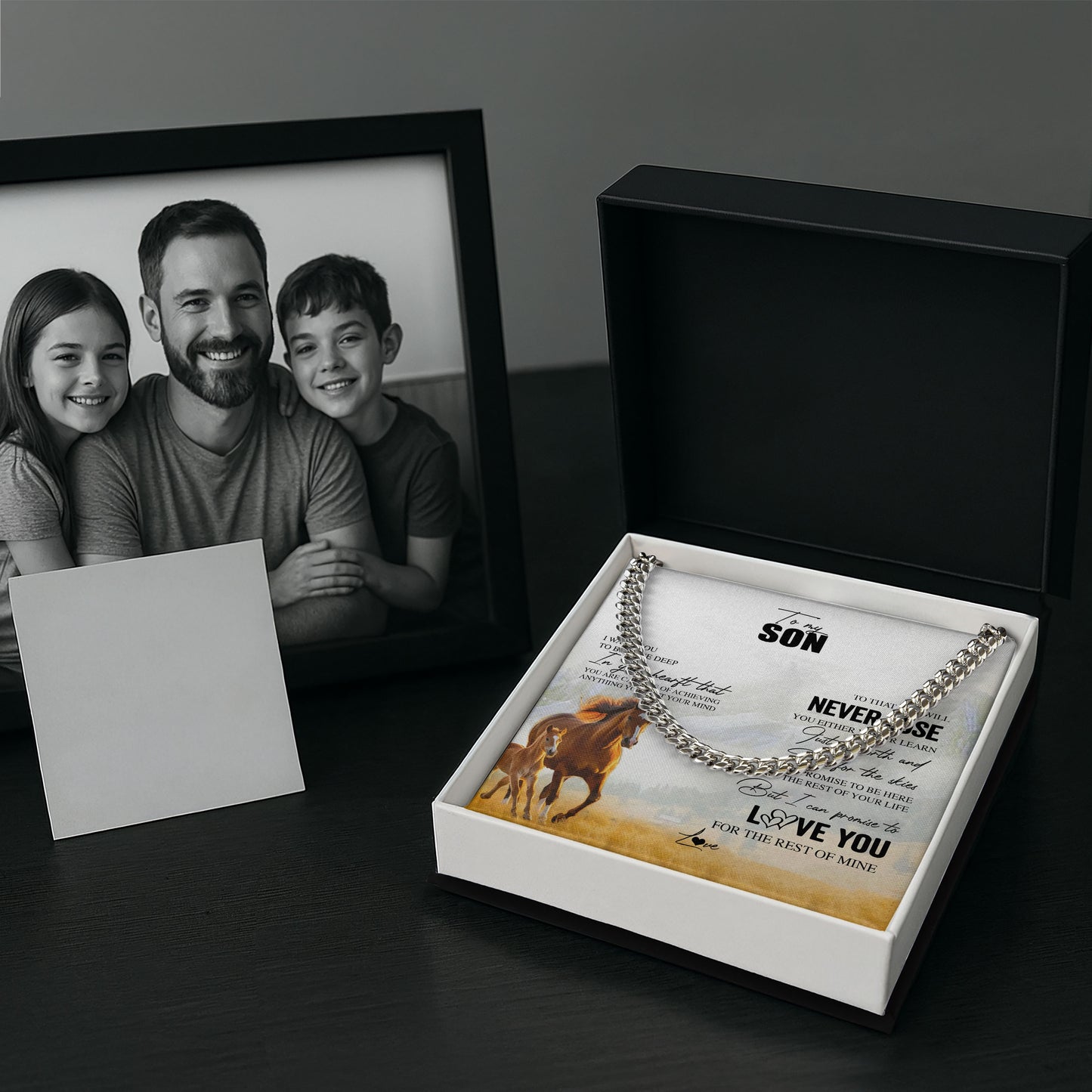 To My Son Graduation Cuban Link Necklace Gift