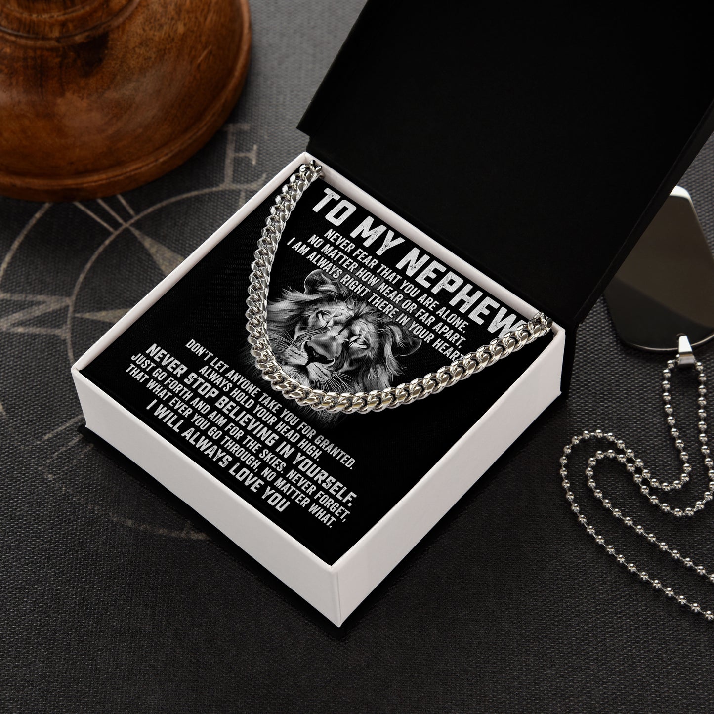 To My Nephew Necklace With Message Card Birthday Gift