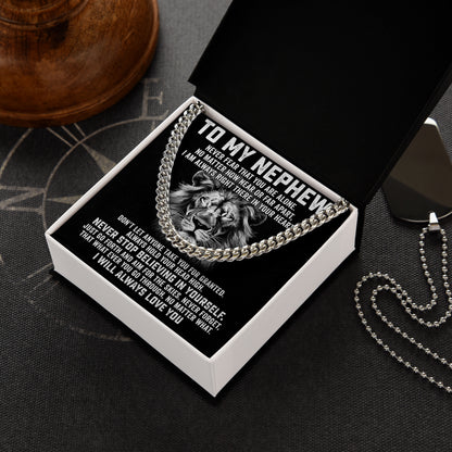 To My Nephew Necklace With Message Card Birthday Gift