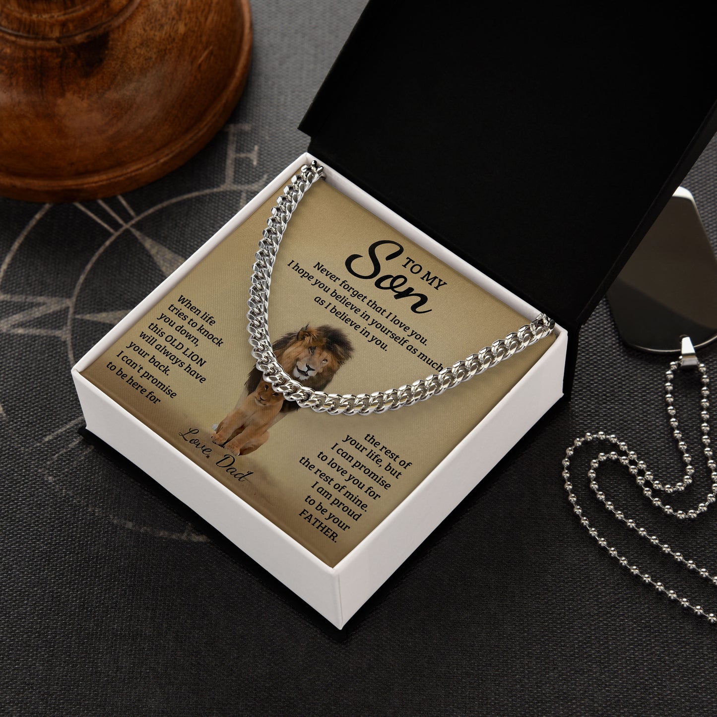 To My Son Necklace From Dad, Birthday Gift For Graduation, Valentine's Day Gifts