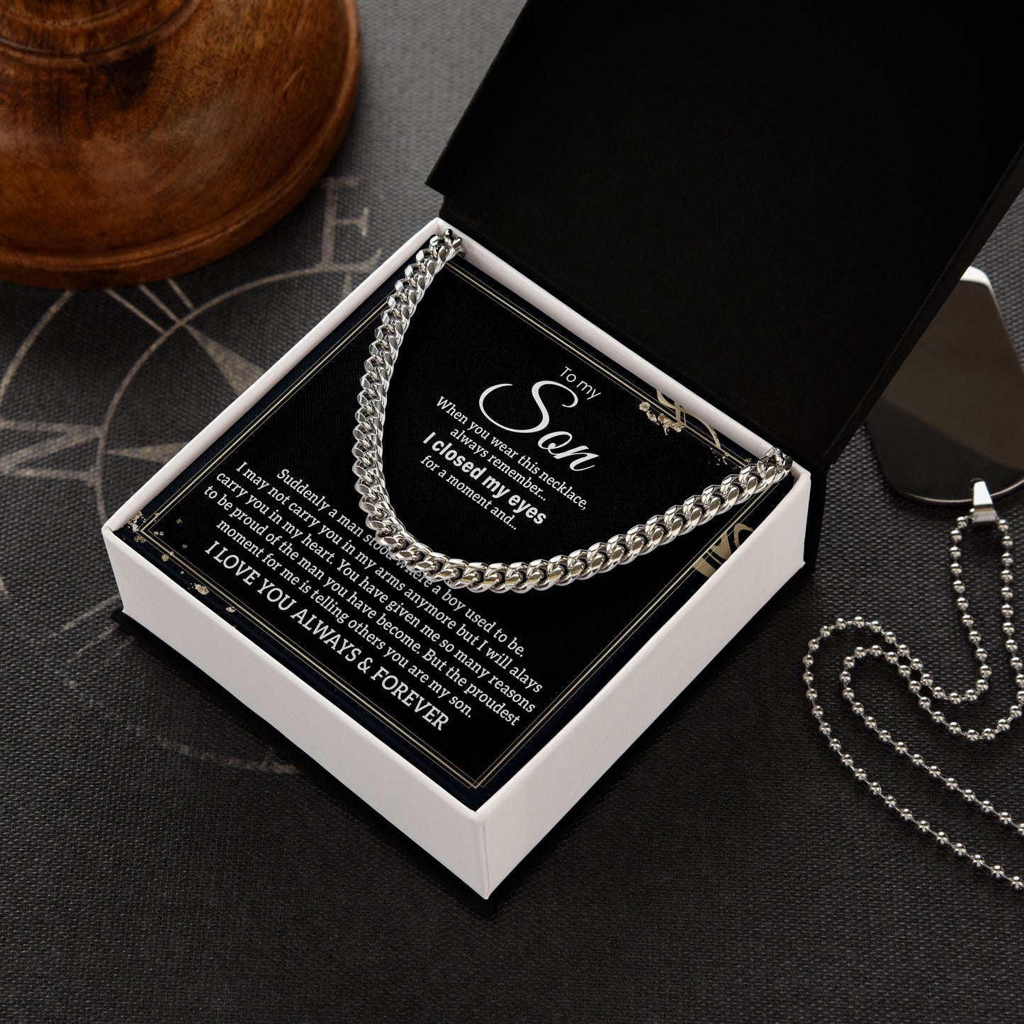 To My Son Birthday Necklace Gift from Parents