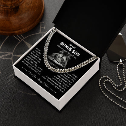 To My Bonus Son Necklace from Mom with Love