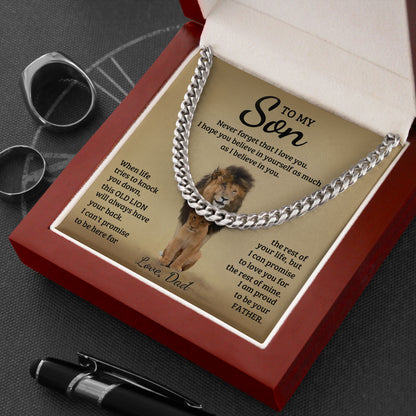 To My Son Necklace From Dad, Birthday Gift For Graduation, Valentine's Day Gifts