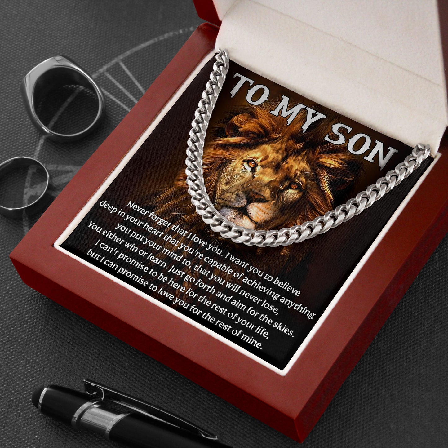 To My Son Necklace Meaningful Gift of Love and Strength