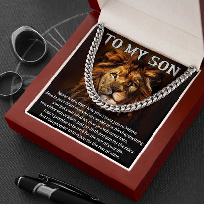 To My Son Necklace Meaningful Gift of Love and Strength