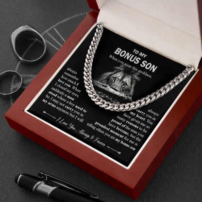 To My Bonus Son Necklace from Mom with Love