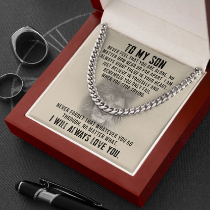 To My Son Necklace from Dad Proud Gift