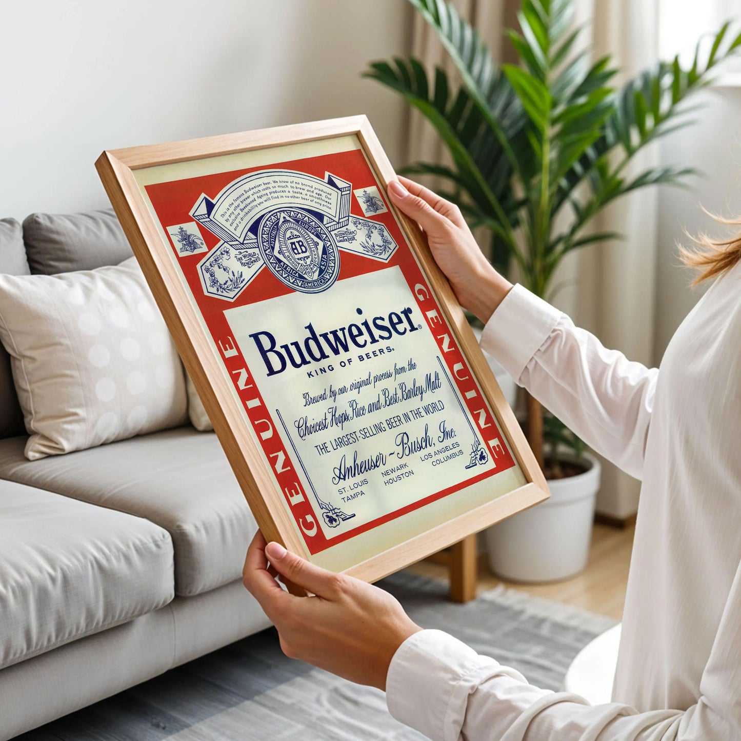 Vintage Boston Bruins Budweiser Advertising Poster