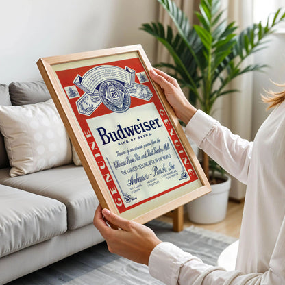 Vintage Boston Bruins Budweiser Advertising Poster