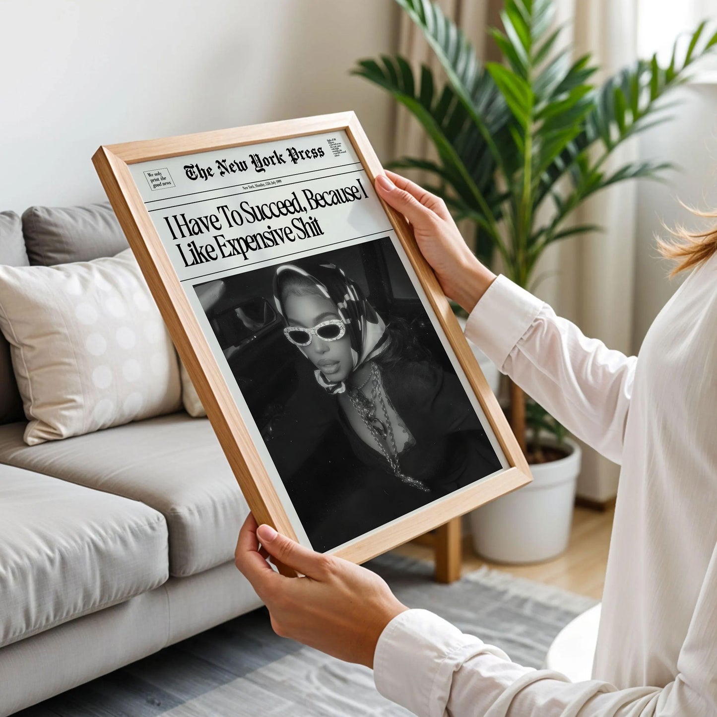 Trendy Newspaper Print Art