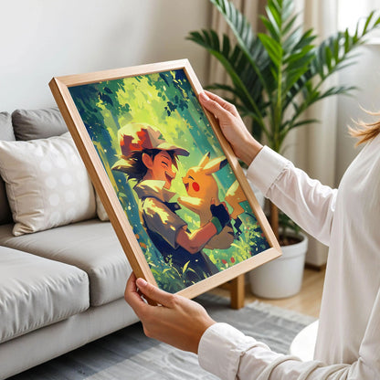 Ash Ketchum and Pikachu Art Print
