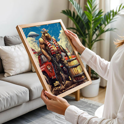 Bigfoot Cowboy Poster