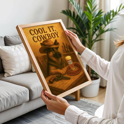 Cowboy Dog Beer Poster