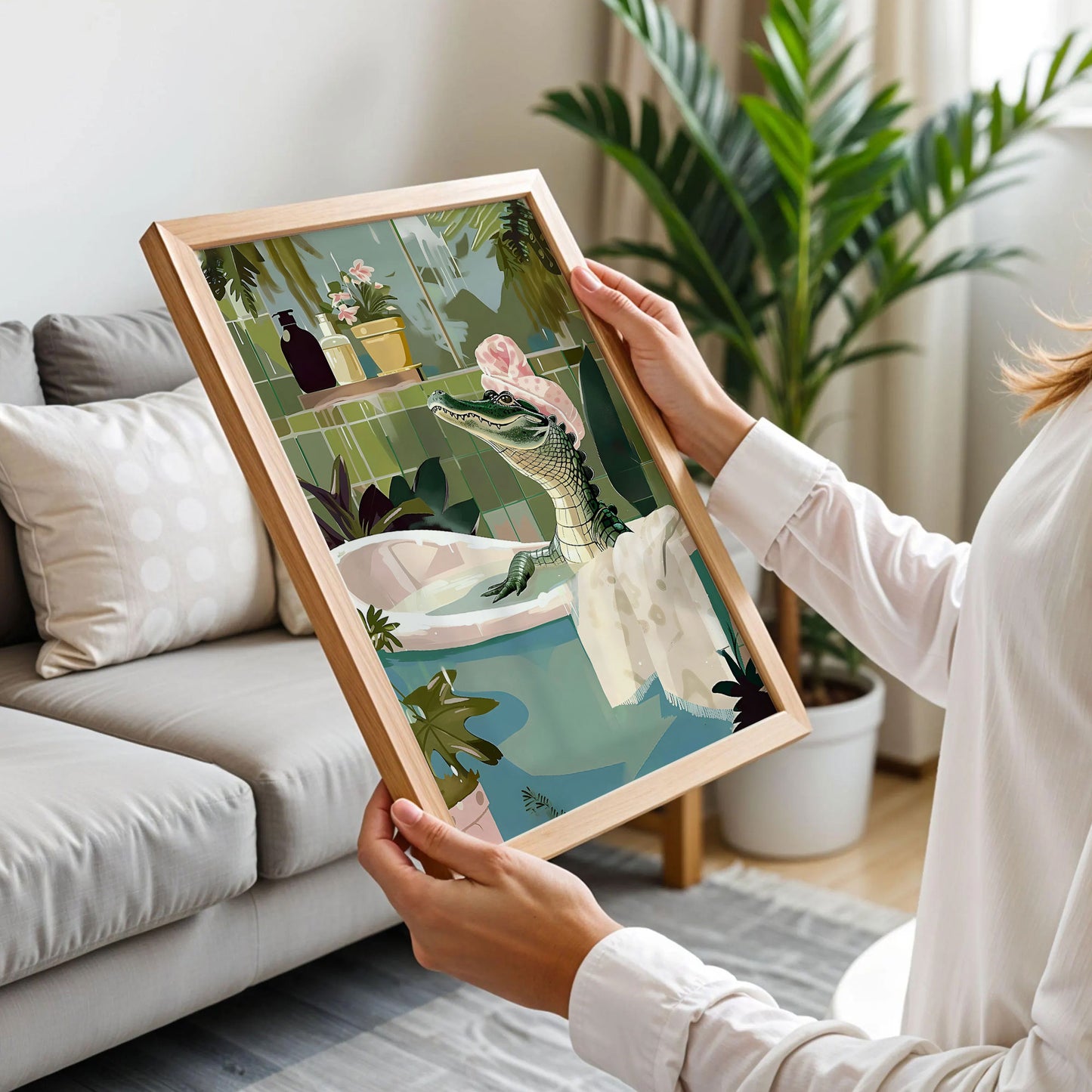Gator Napping Wall Art Print