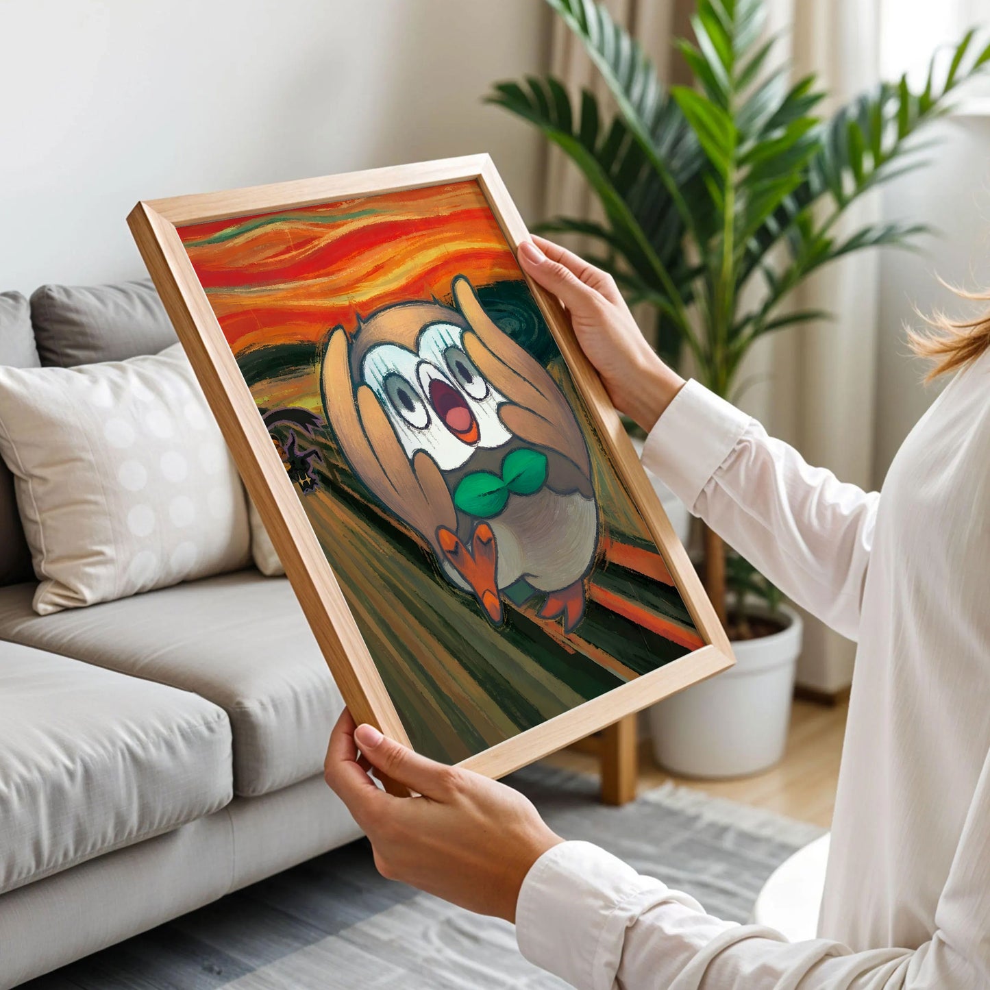 Rowlet The Scream Print Art
