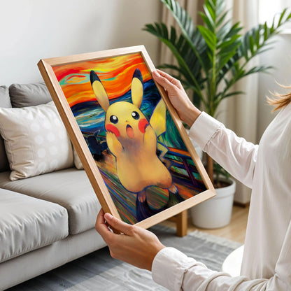 Pikachu The Scream Poster