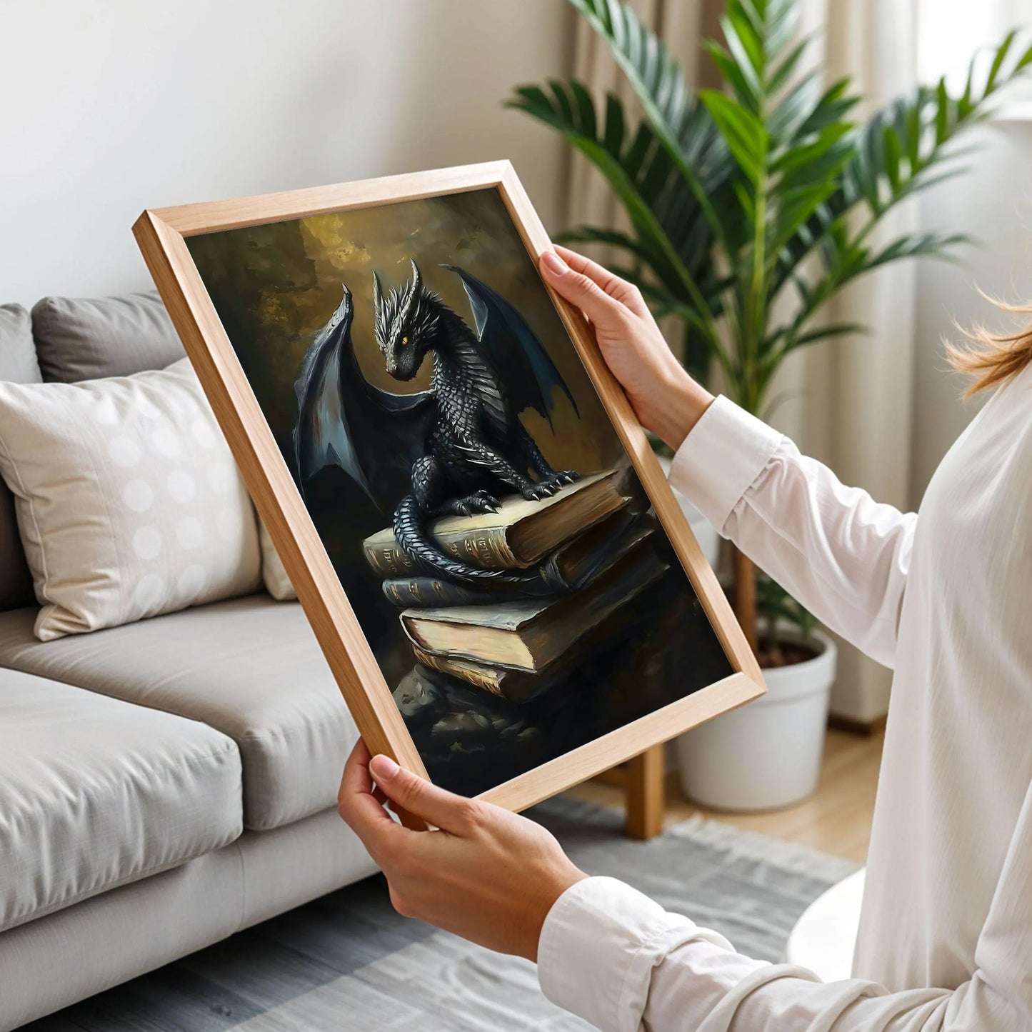 Vintage Dragon Book Print