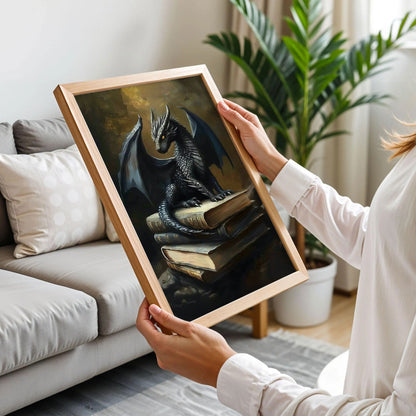 Vintage Dragon Book Print