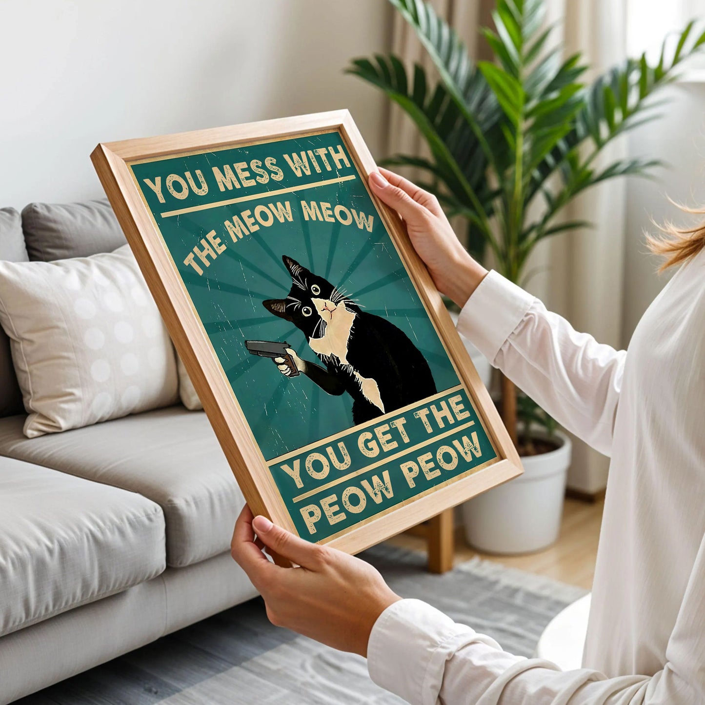 Black Cat You Get The Peow Peow Poster