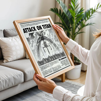 Attack on Titan The Rumbling Newspaper Style Poster