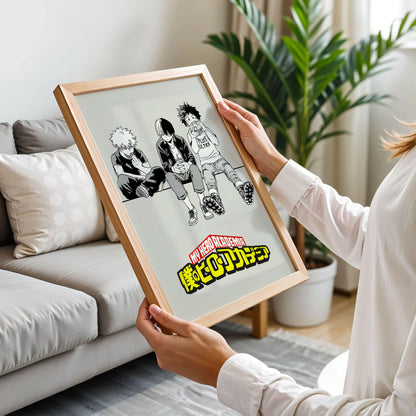 My Hero Academia Deku Bakugo Todoroki Poster
