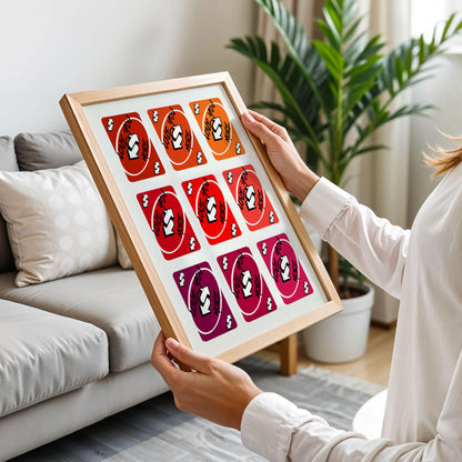 Love You More Uno Style Card Poster