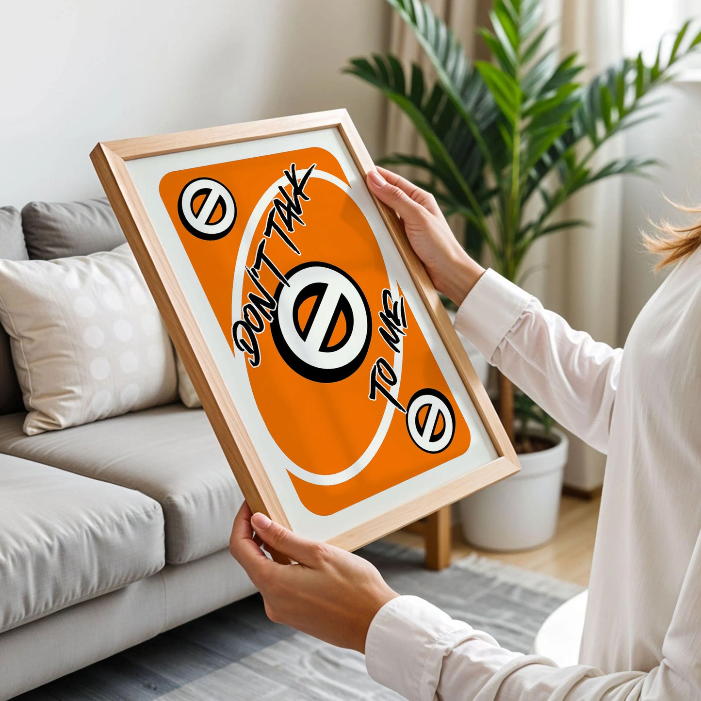 Don't Talk To Me Love Uno Orange Card Poster