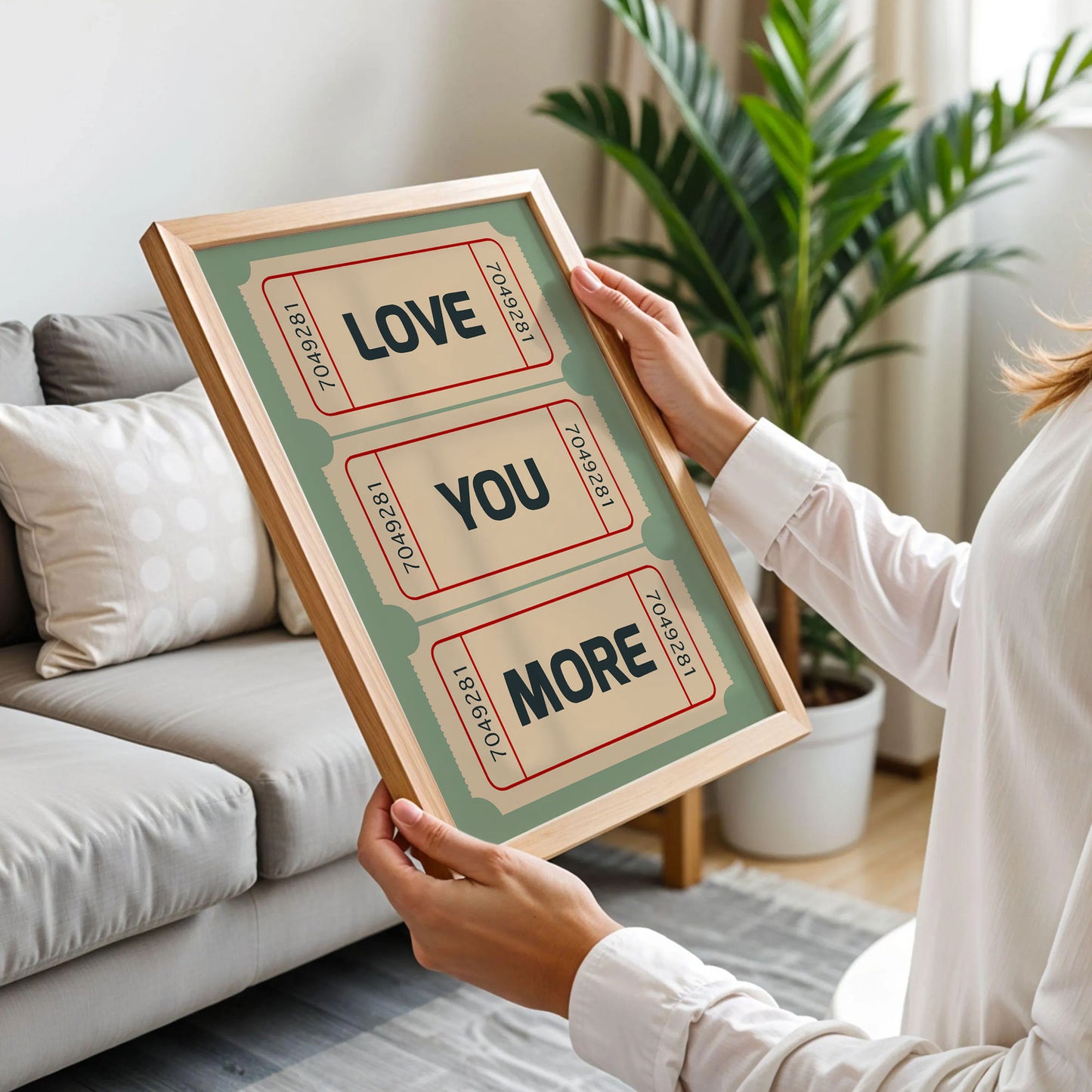 Retro Love Ticket Wall Art